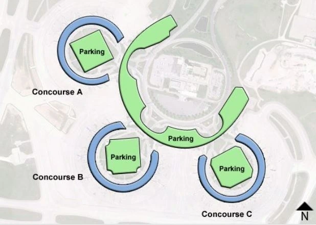 Kansas City Airport Parking Map